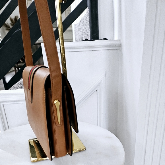 Gucci Brown All-leather Sherry Line Shoulder Flap Bag - Picture 7 of 16